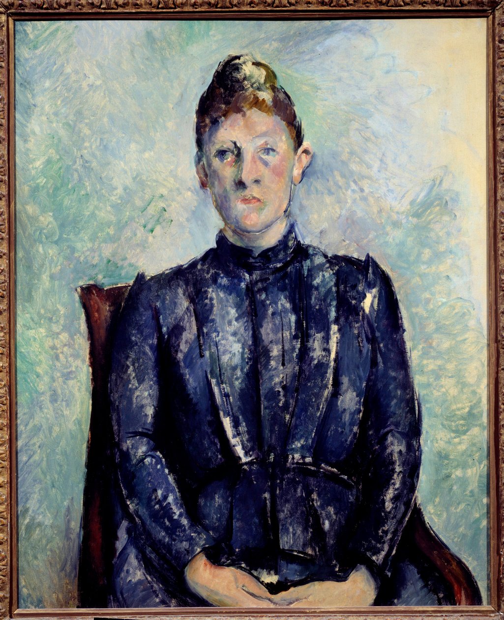 Retrato de Madame Cezanne Pintura de Paul Cezanne (1839-1906) Sol do século XIX. 0,65x0,81 m Paris, Musee de l