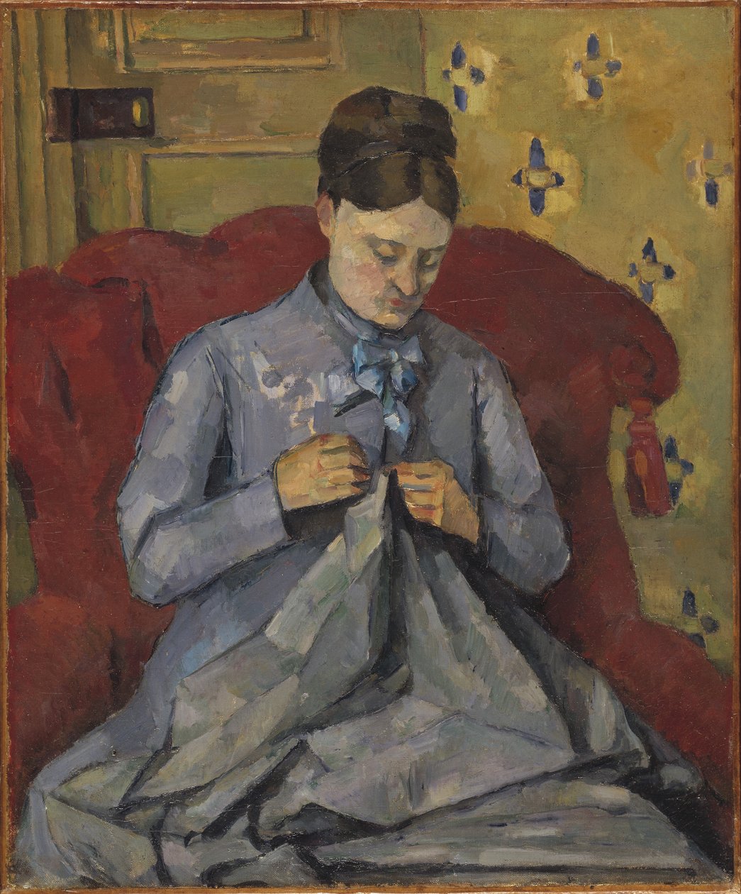 Retrato da esposa dos artistas, 1877 de Paul Cézanne