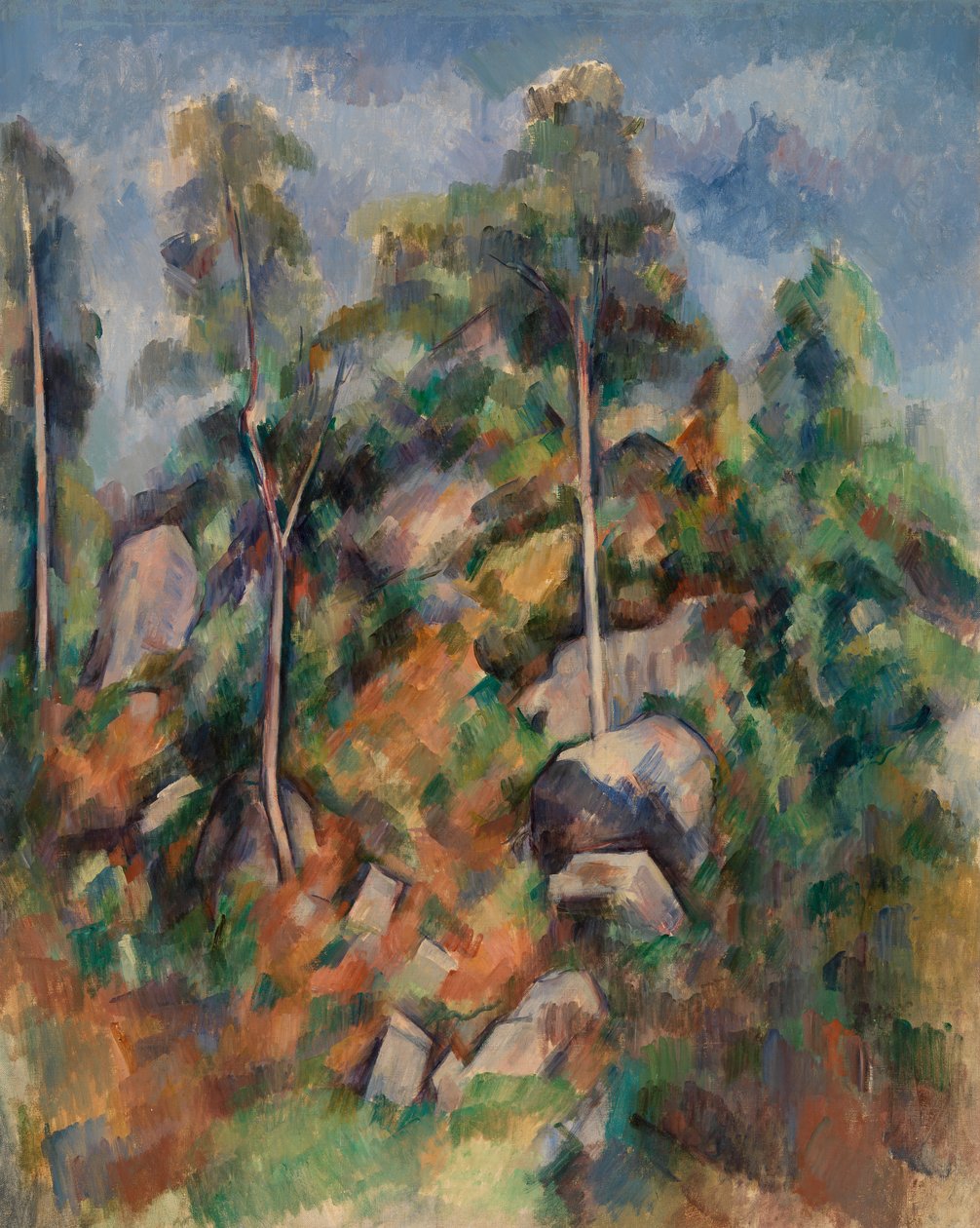 Rochas e Árvores (Rochers et arbres) de Paul Cézanne