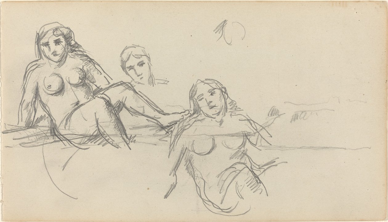 Banhista Sentado [verso] de Paul Cézanne