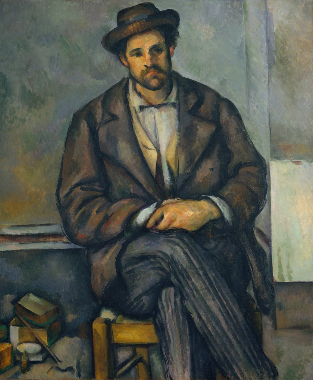 Camponês Sentado, c.1892-96 de Paul Cézanne