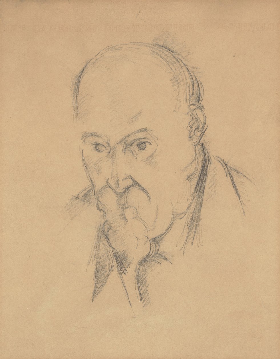 Autorretrato [reto] de Paul Cézanne