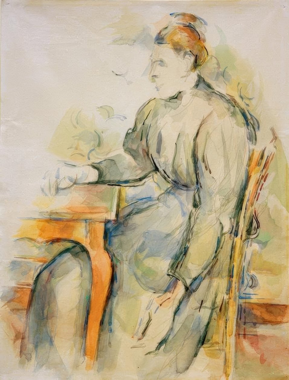 Mulher sentada (Mme Cézanne) de Paul Cézanne