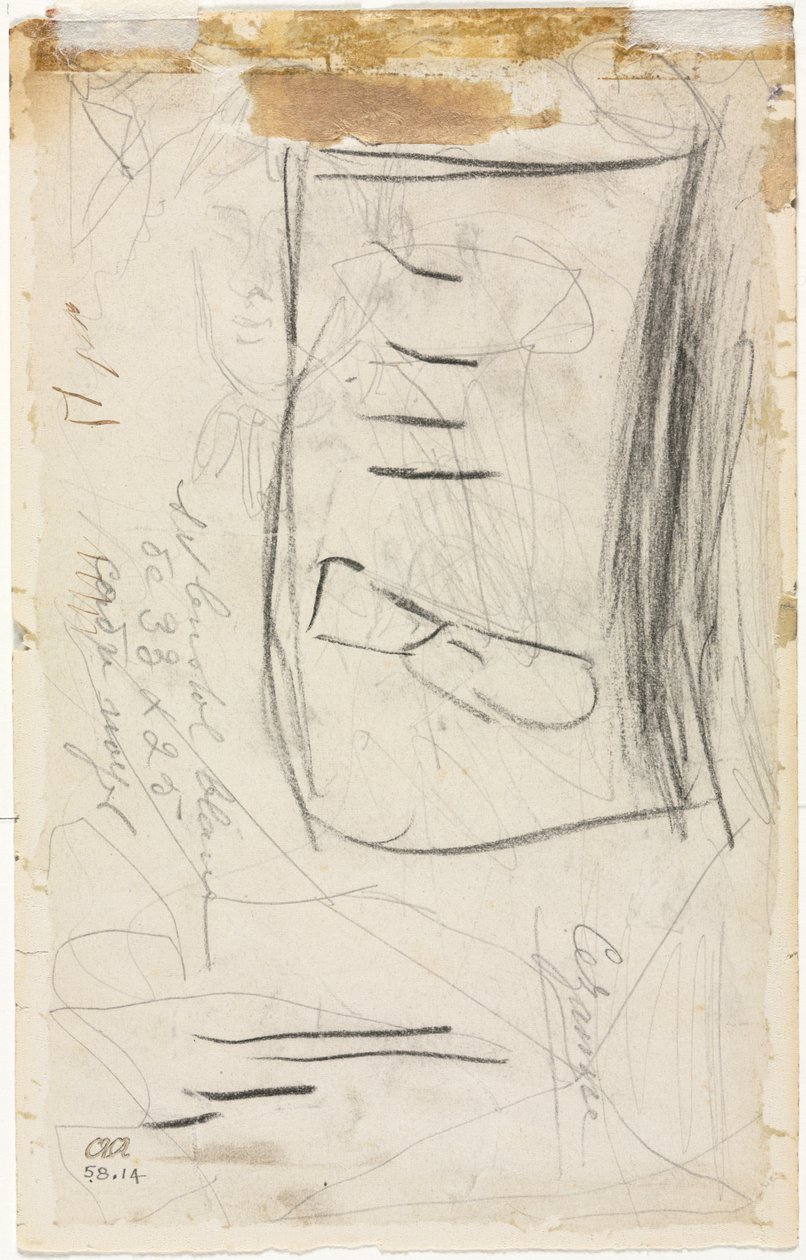 Esboço de Madame Cézanne (verso) de Paul Cézanne