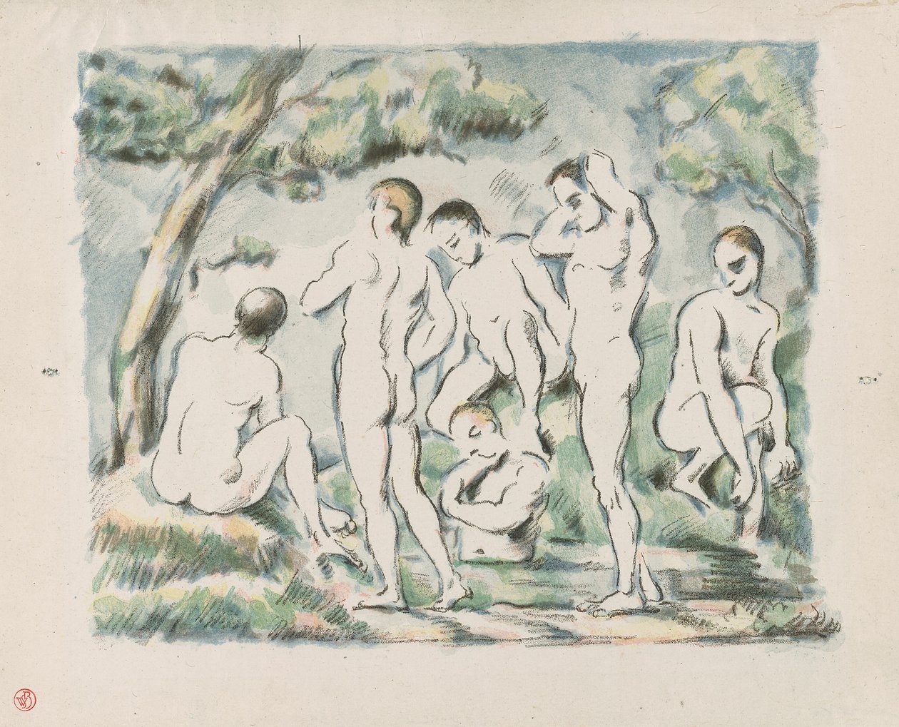 Banhistas Pequenos de Paul Cézanne