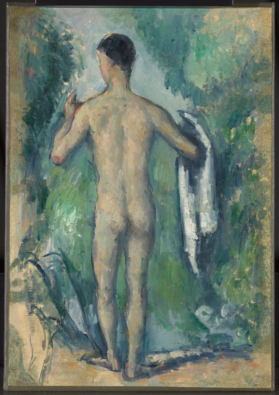 Banhista em pé, visto de costas de Paul Cézanne