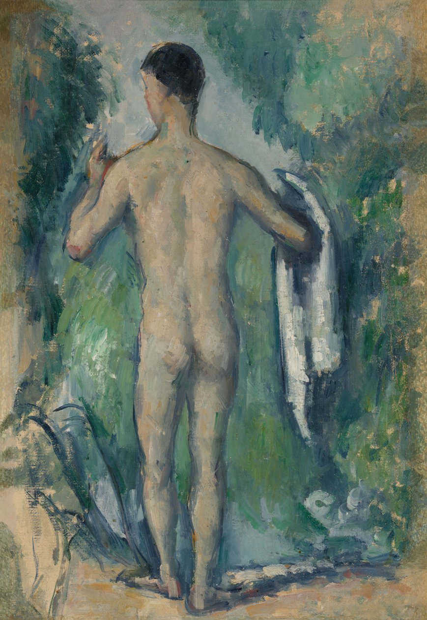 Banhista em pé, visto de costas, 187982. de Paul Cézanne