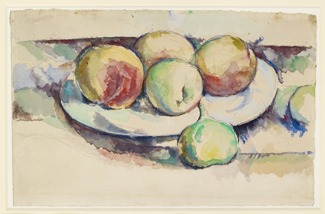 Natureza morta de pêssegos e figos, final do século XIX de Paul Cézanne