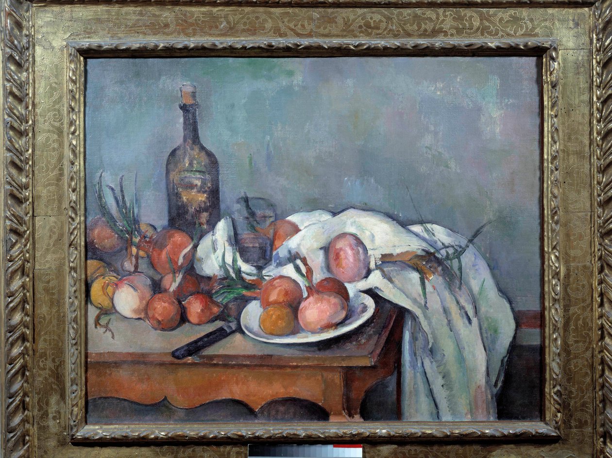 Still Life with Onions Painting de Paul Cezanne (1839-1906) 1895 Sun. 0,66x0,82 m. Paris, Musee d