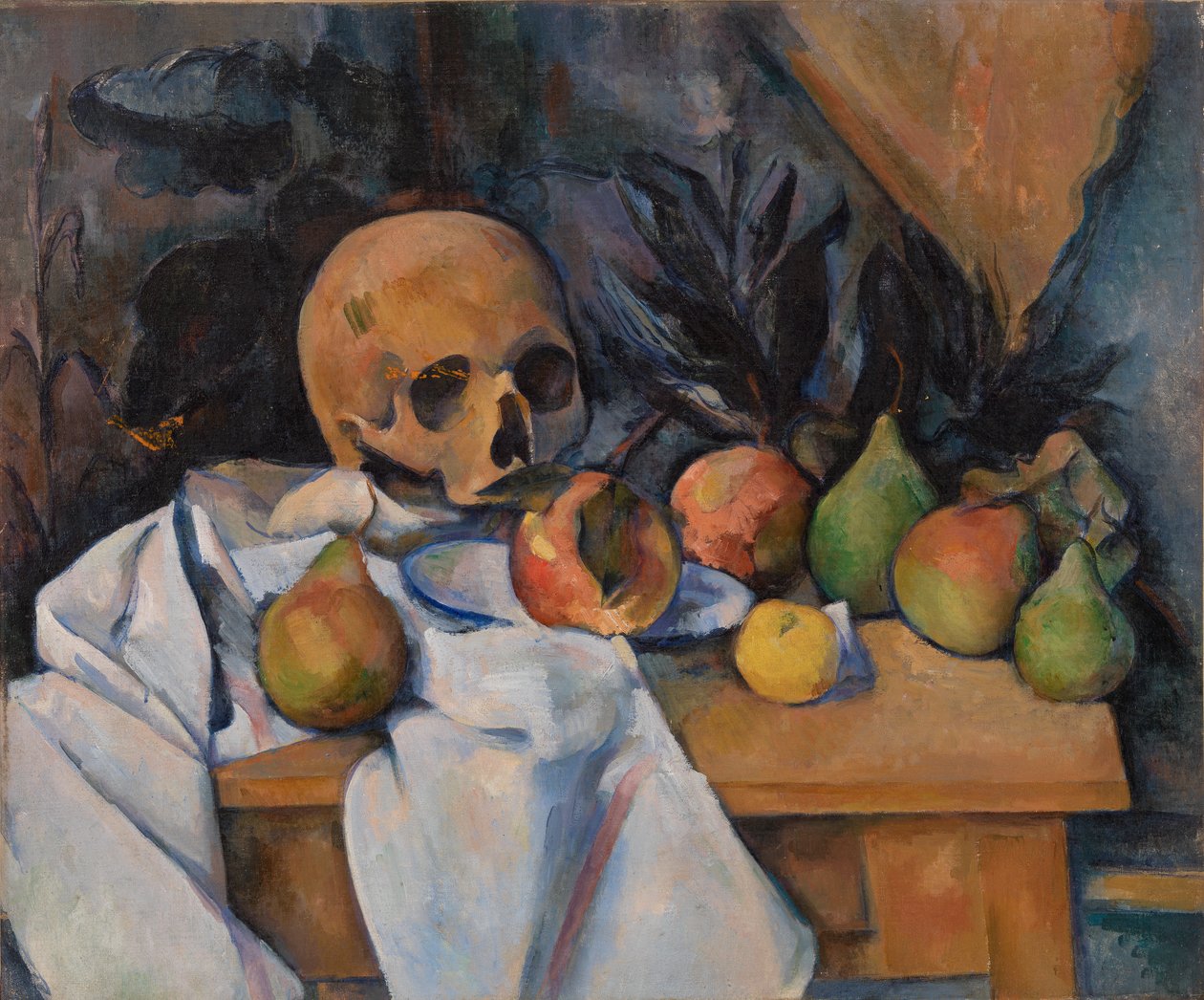 Natureza morta com caveira (Nature morte au crâne) de Paul Cézanne