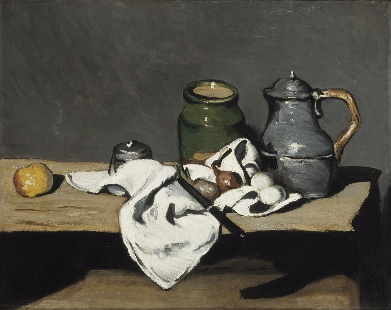 Natureza morta com chaleira, 1867-1869 de Paul Cézanne