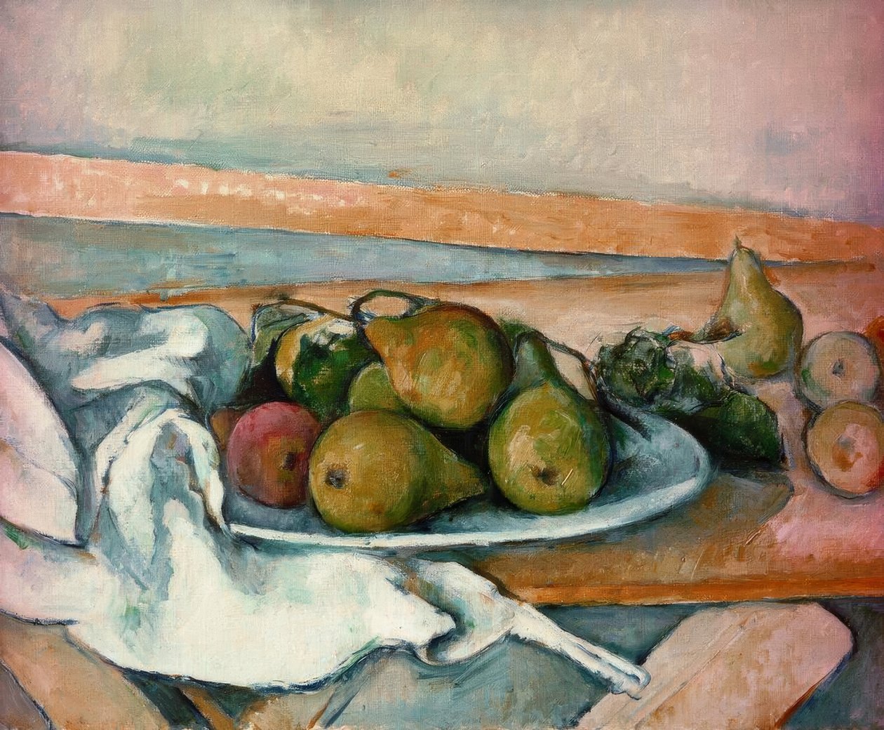 Ainda vida com peras de Paul Cézanne