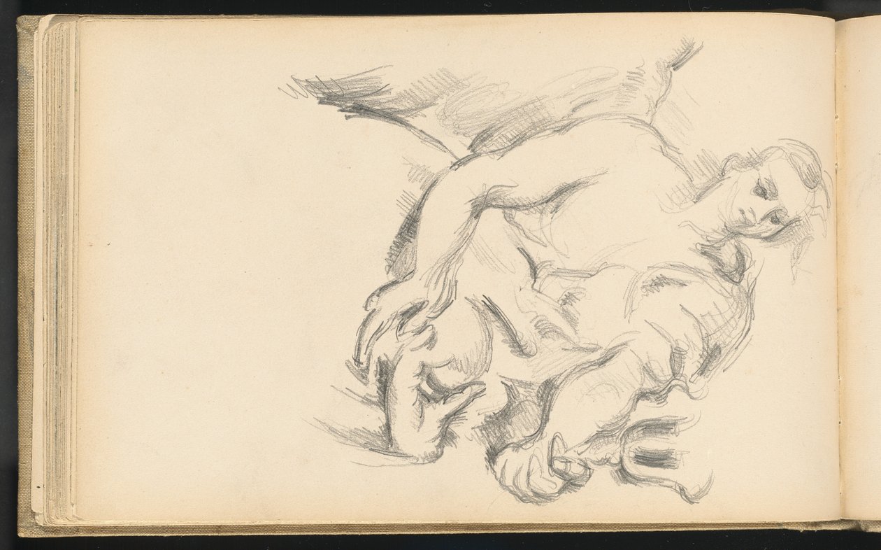 Estudo de um anjo em "O profeta Elias" de Rubens de Paul Cézanne