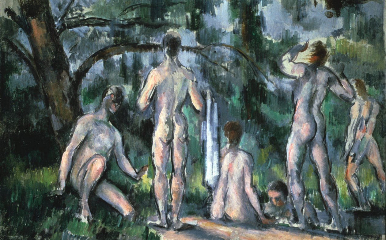 Estudo dos banhistas, 1890 de Paul Cézanne