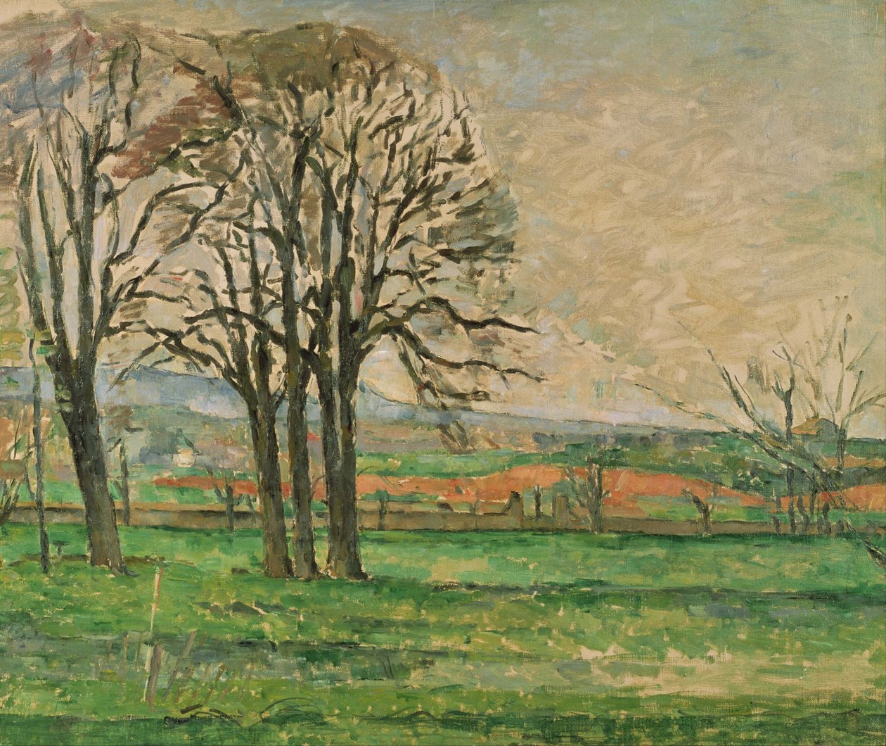 As árvores nuas em Jas de Bouffan, 1885-1886 de Paul Cézanne