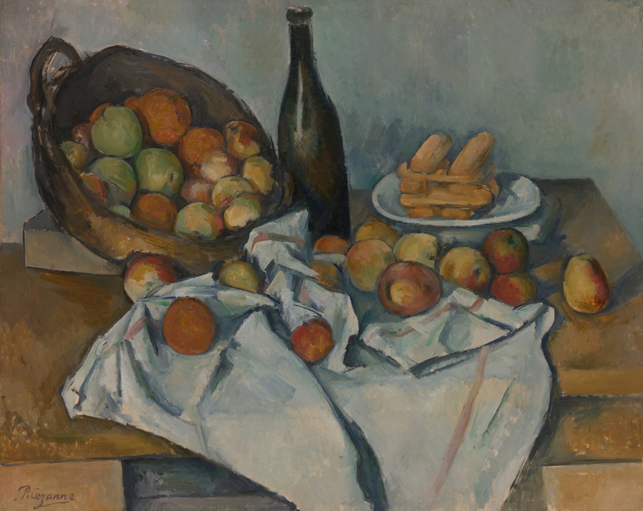 A cesta de maçãs, c. 1893. de Paul Cézanne