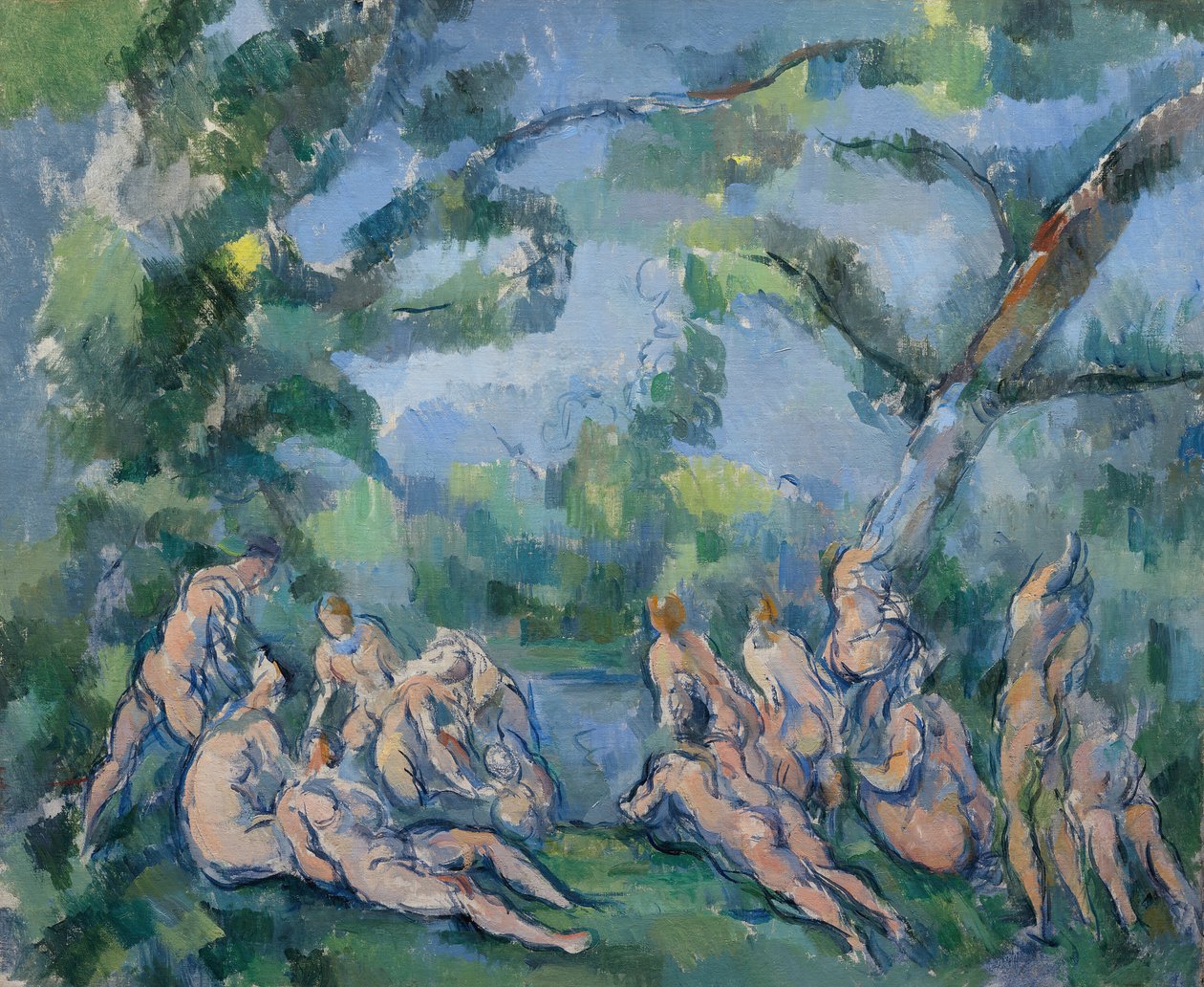 Os banhistas, 18991904. de Paul Cézanne