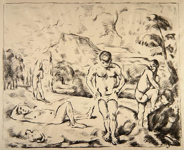 The Bathers, c.1898 (litho) de Paul Cézanne