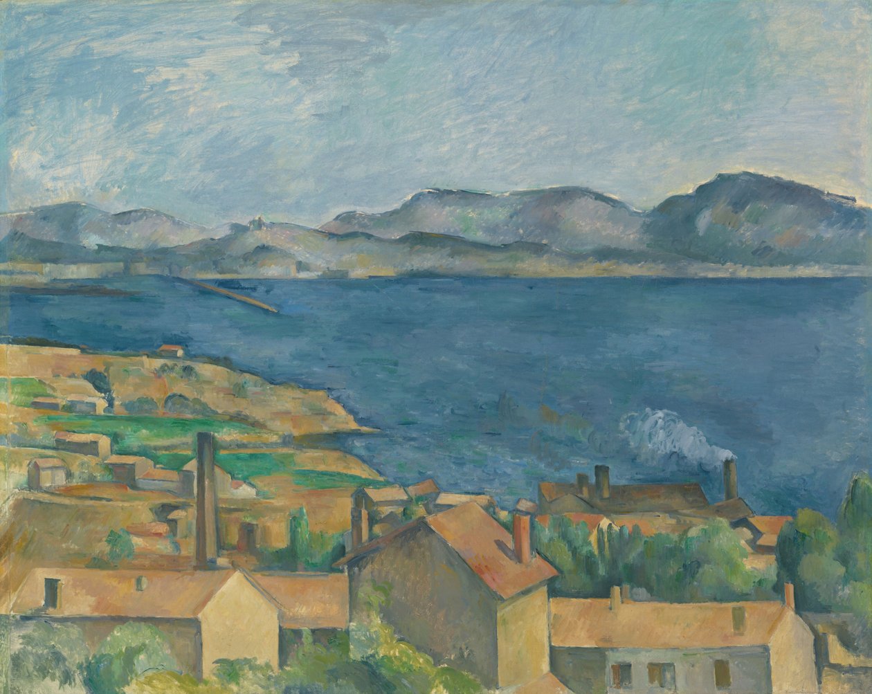 A Baía de Marselha, vista de LEstaque, ca 1885 de Paul Cézanne