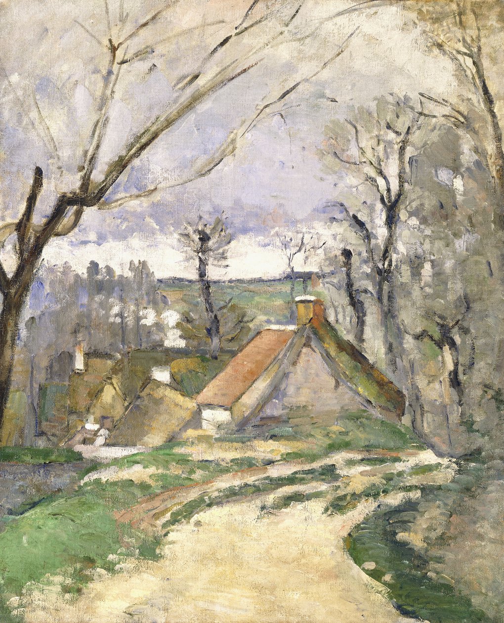 Os chalés de Auvers, 1872-73 de Paul Cézanne