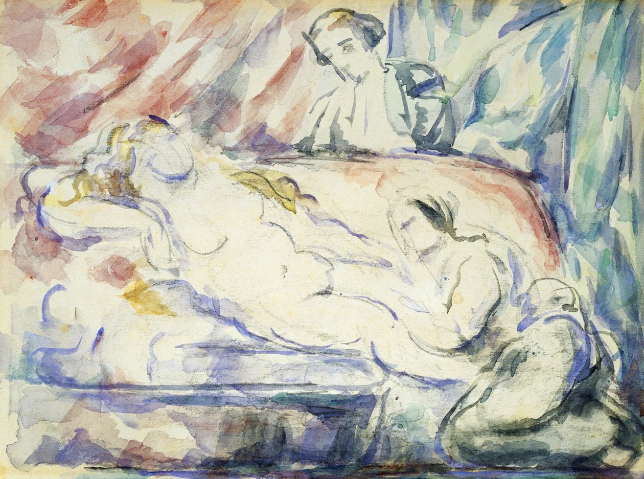 O banheiro da cortesã, c.1880 de Paul Cézanne
