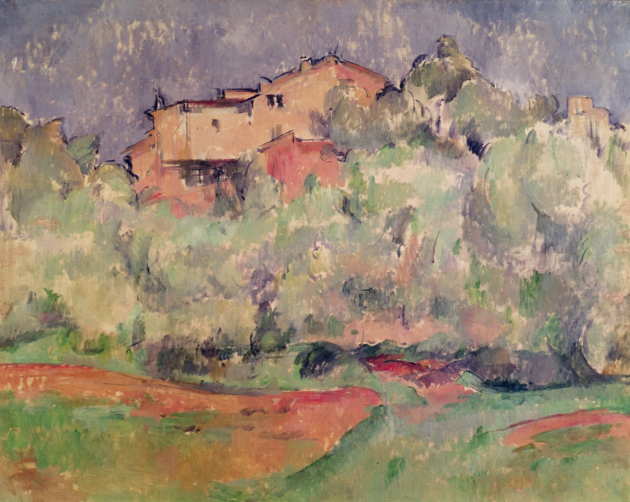 A casa em Bellevue, 1888-92 de Paul Cézanne