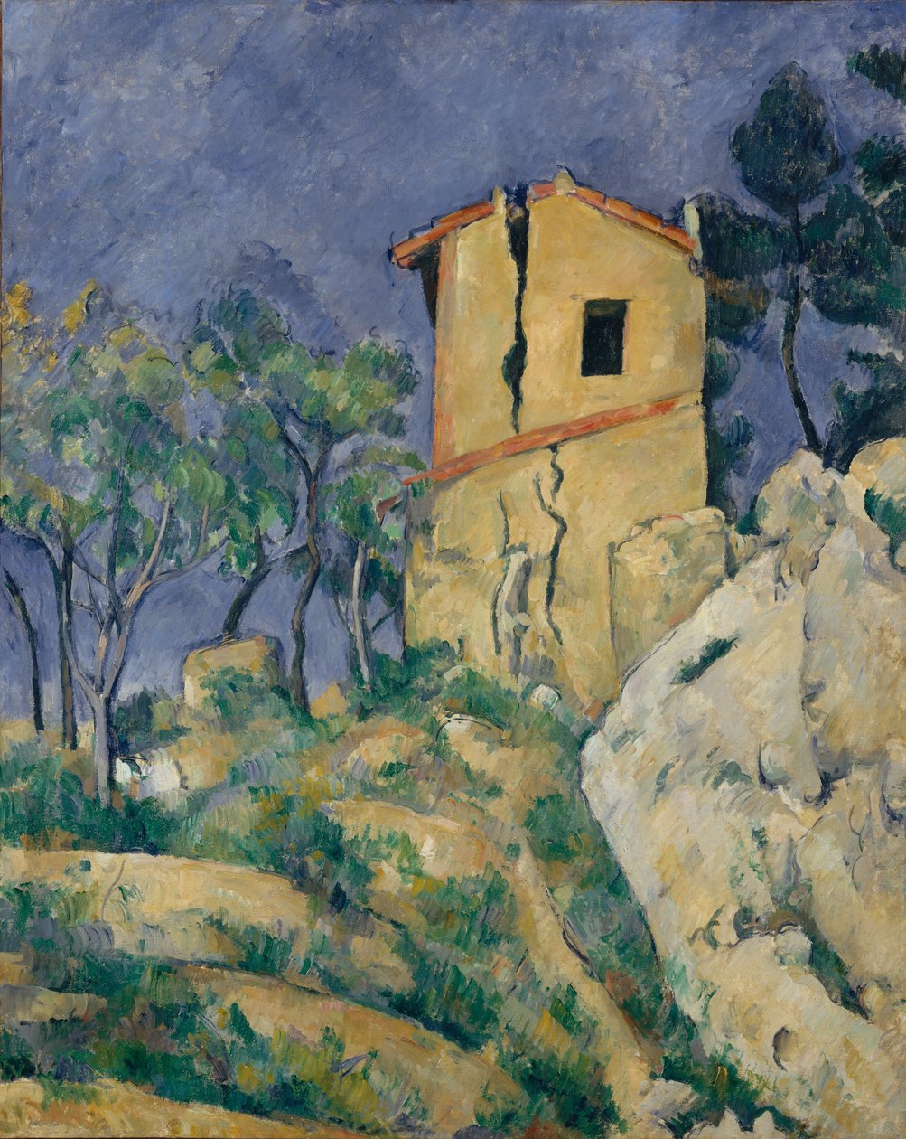 A Casa com Paredes Rachadas, 1892-94. de Paul Cézanne