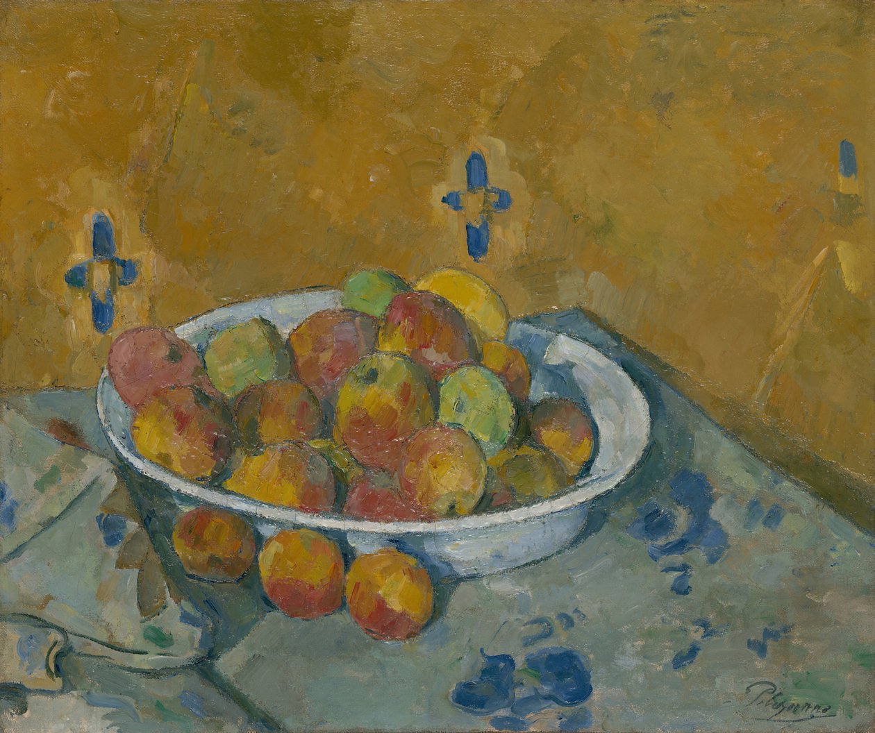 O Prato de Maçãs, c. 1877. de Paul Cézanne