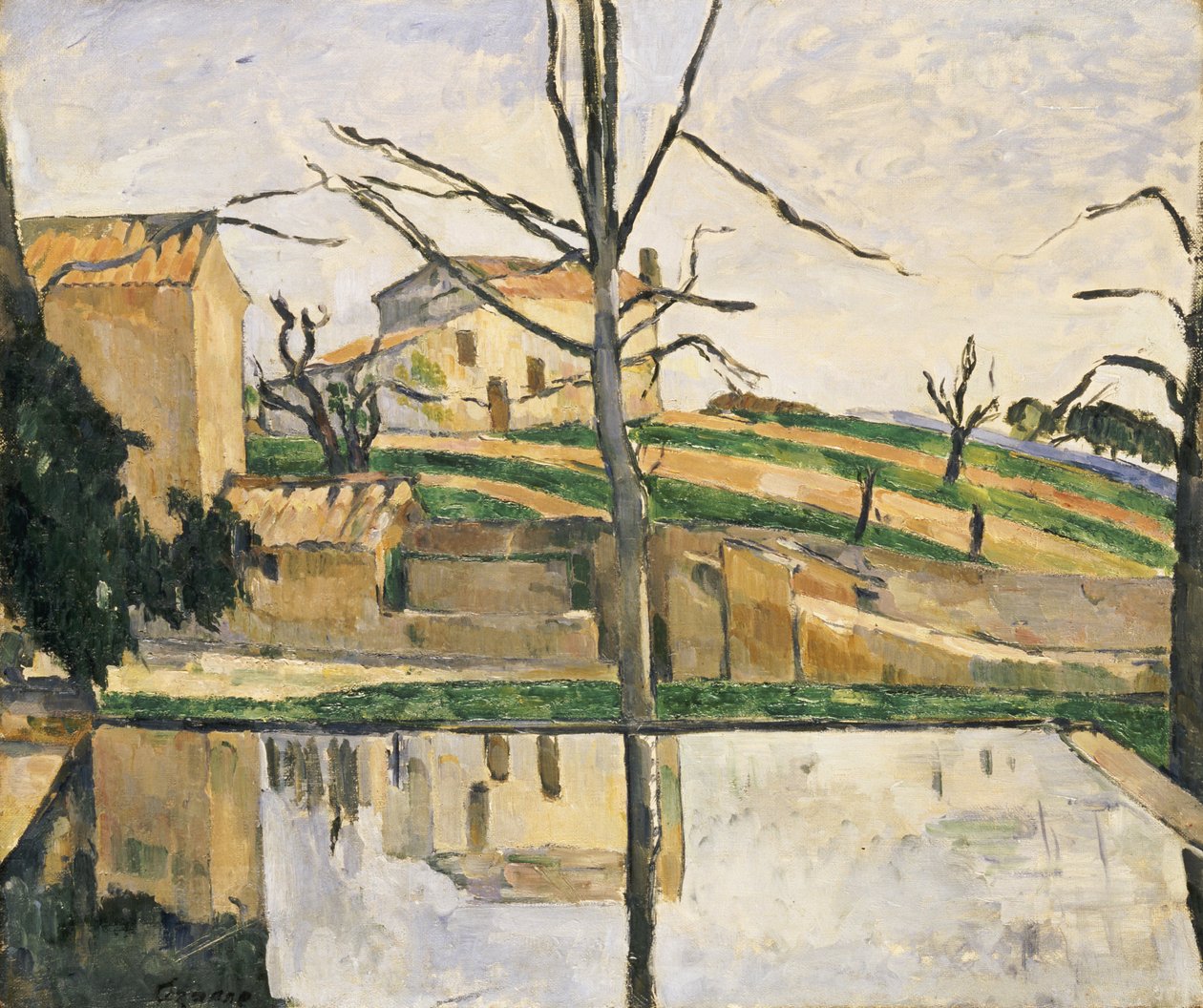 A piscina em Jas de Bouffan, c.1878 de Paul Cézanne