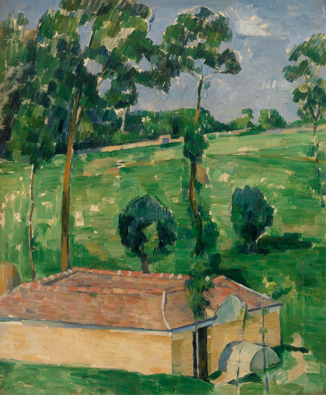 A Casa da Primavera (O Tubo de Água) de Paul Cézanne