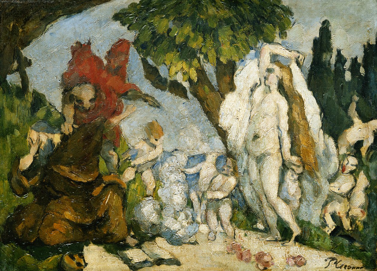 A tentação de Santo Antônio; A Tentação de St, c.1874 de Paul Cézanne