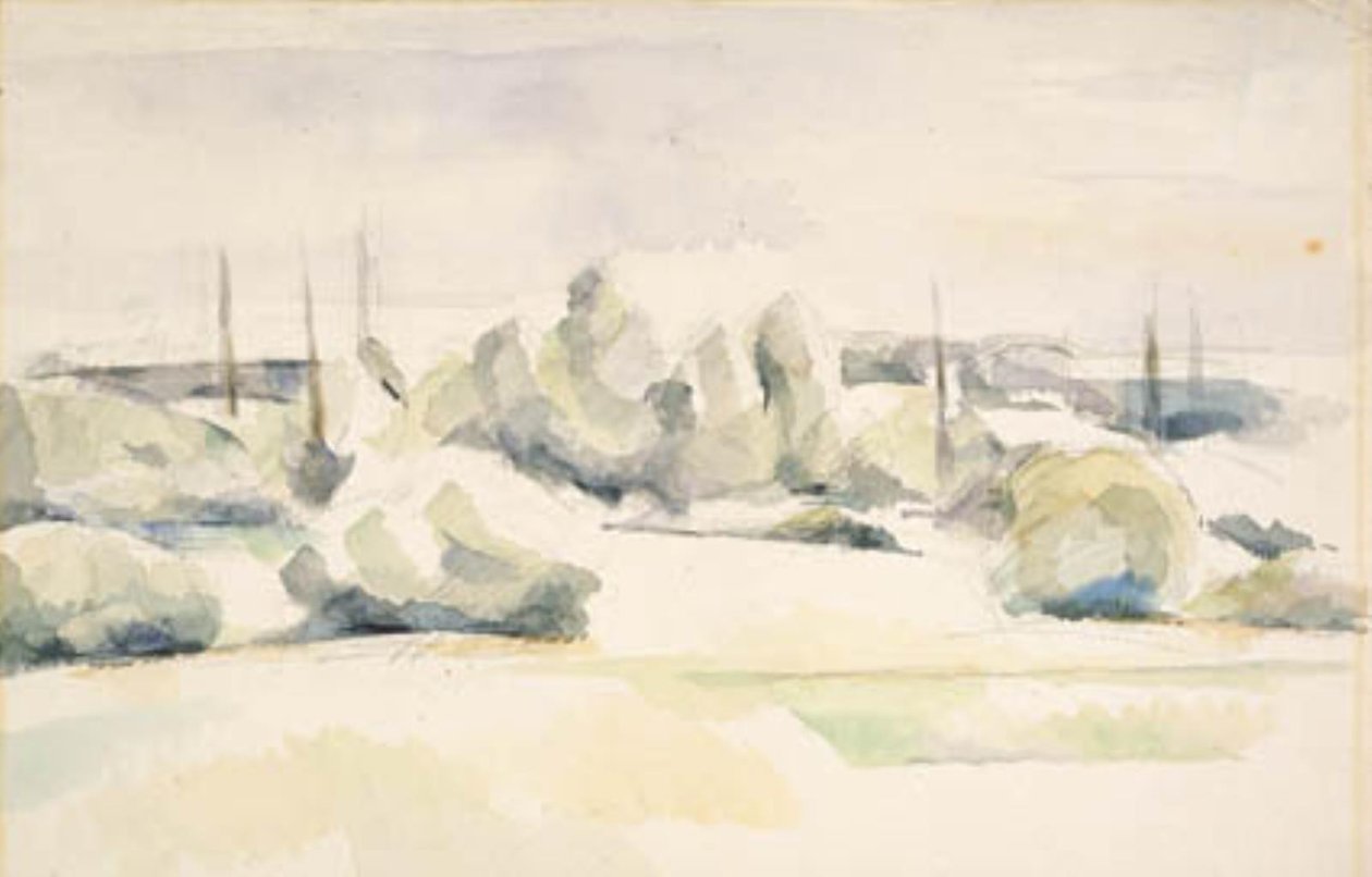 As margens de um rio (Les Berges) de Paul Cézanne