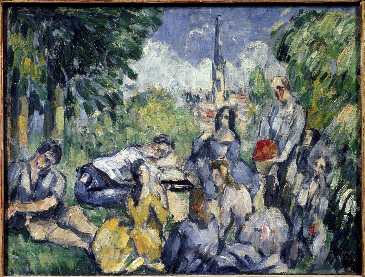 O pequeno-almoço sobre a relva - Óleo sobre tela de Paul Cézanne