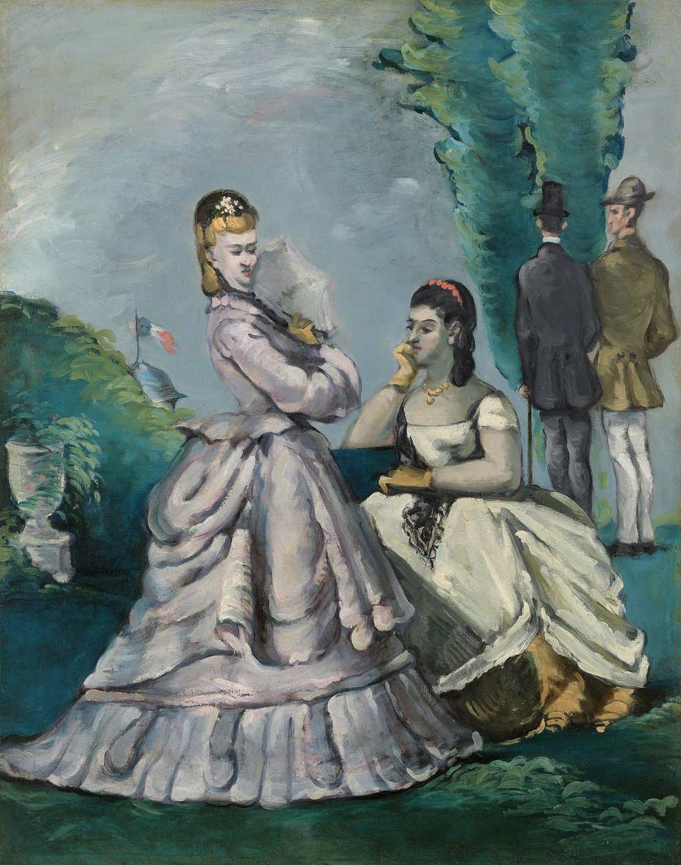 A conversa, 1870-71 de Paul Cézanne
