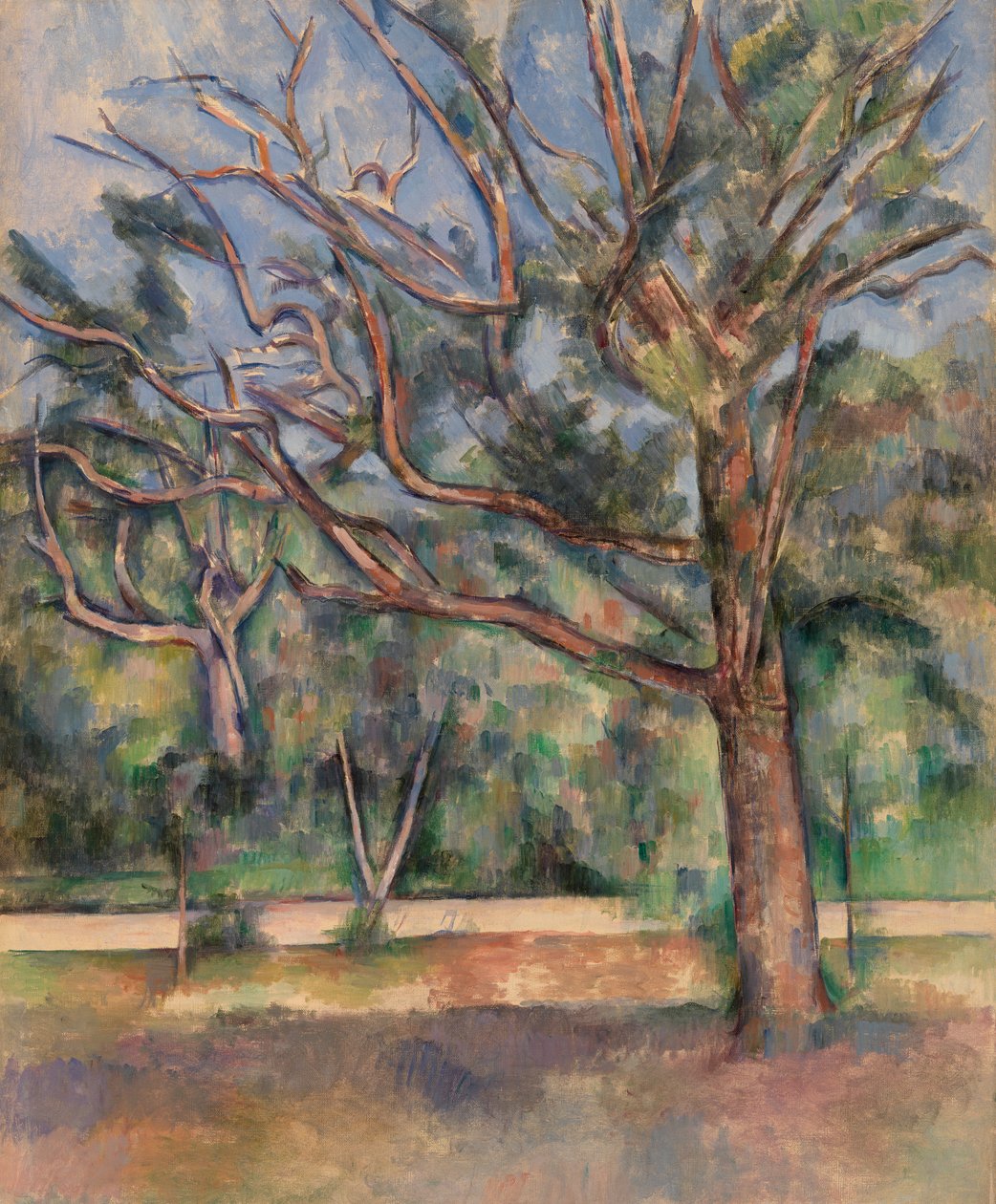 Árvores e Estrada (Arbres et route) de Paul Cézanne
