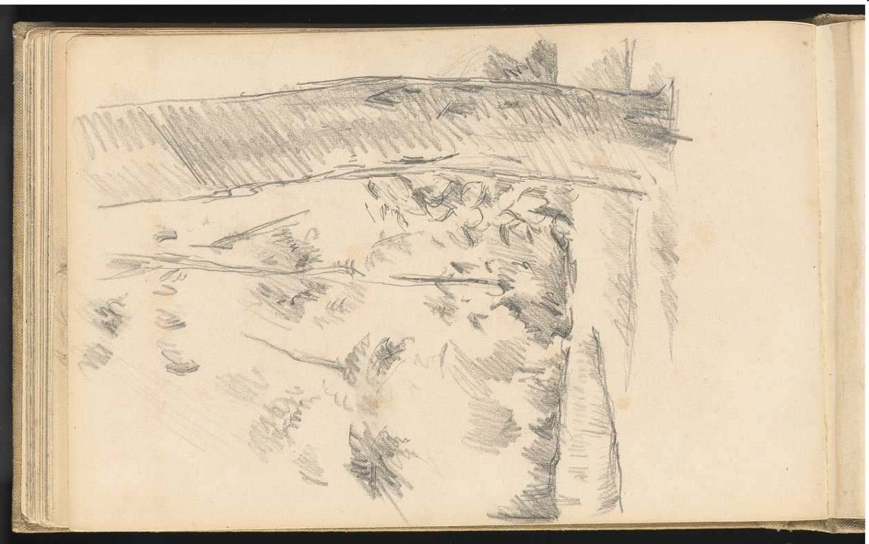 Árvores e arbustos de Paul Cézanne