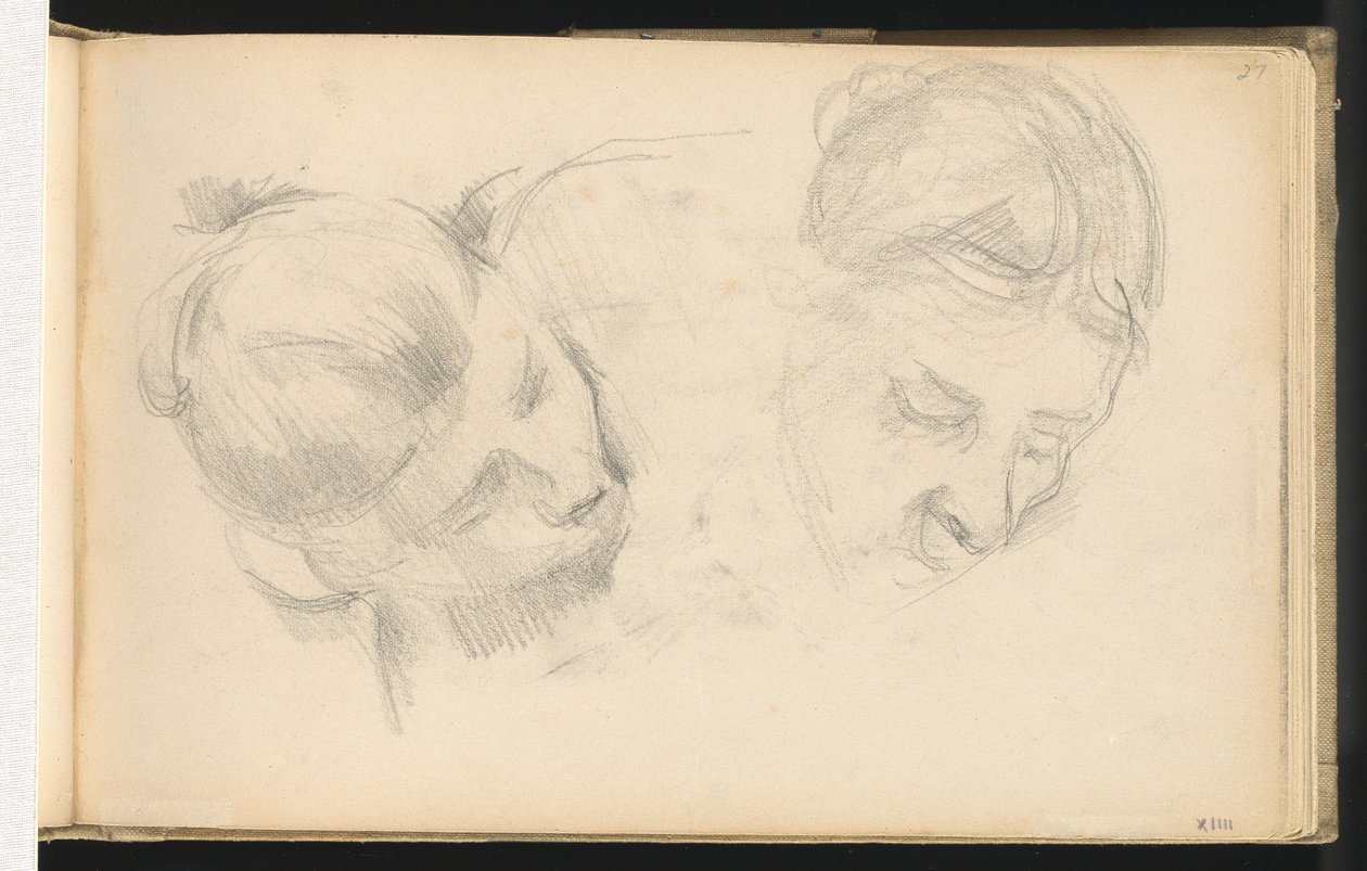 Duas cabeças de mulheres de Paul Cézanne
