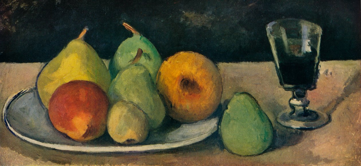 Vidro e peras, 1879-80 de Paul Cézanne