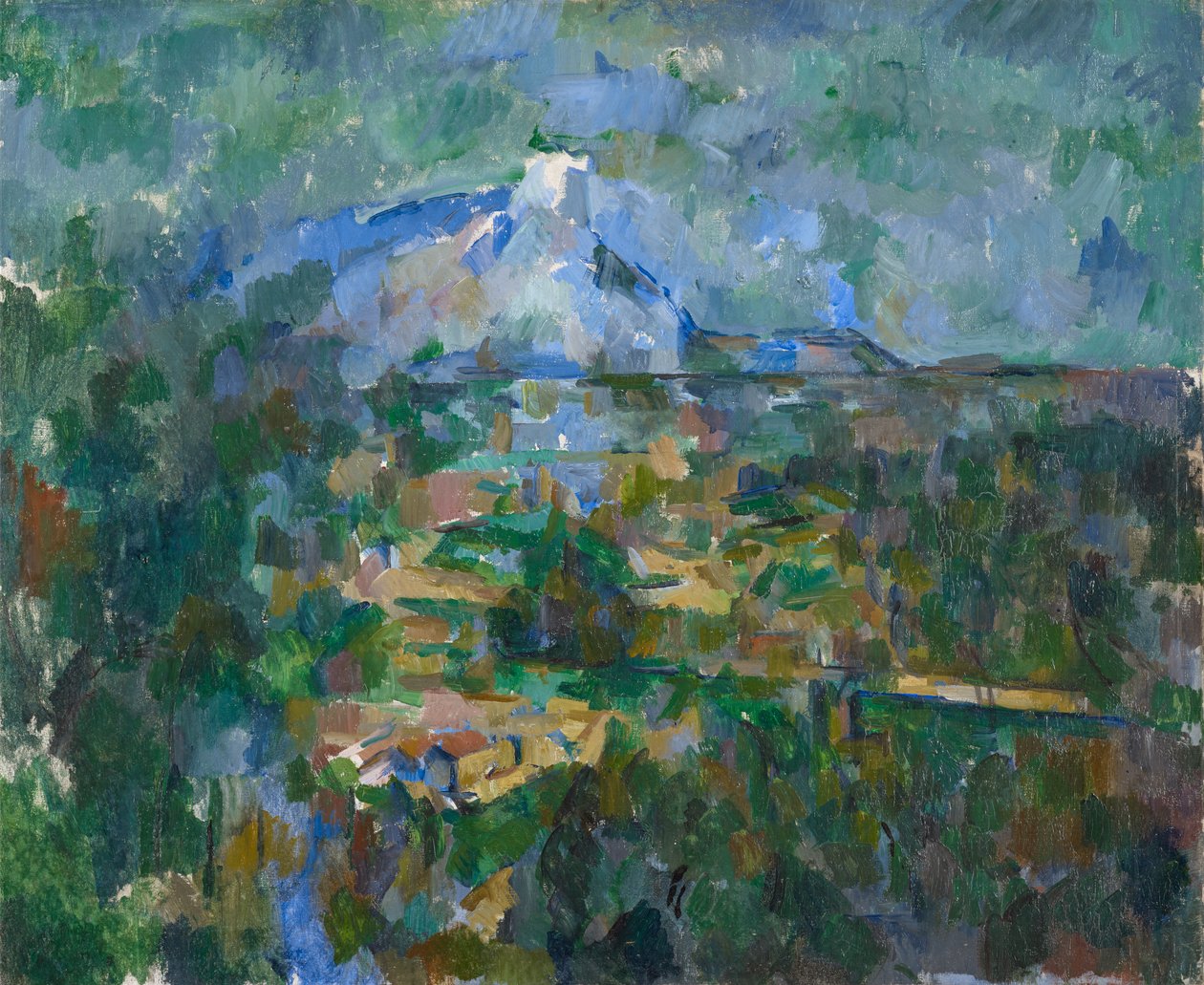 Vista de Montagne Sainte-Victoire de Lauves, 1904-06 de Paul Cézanne