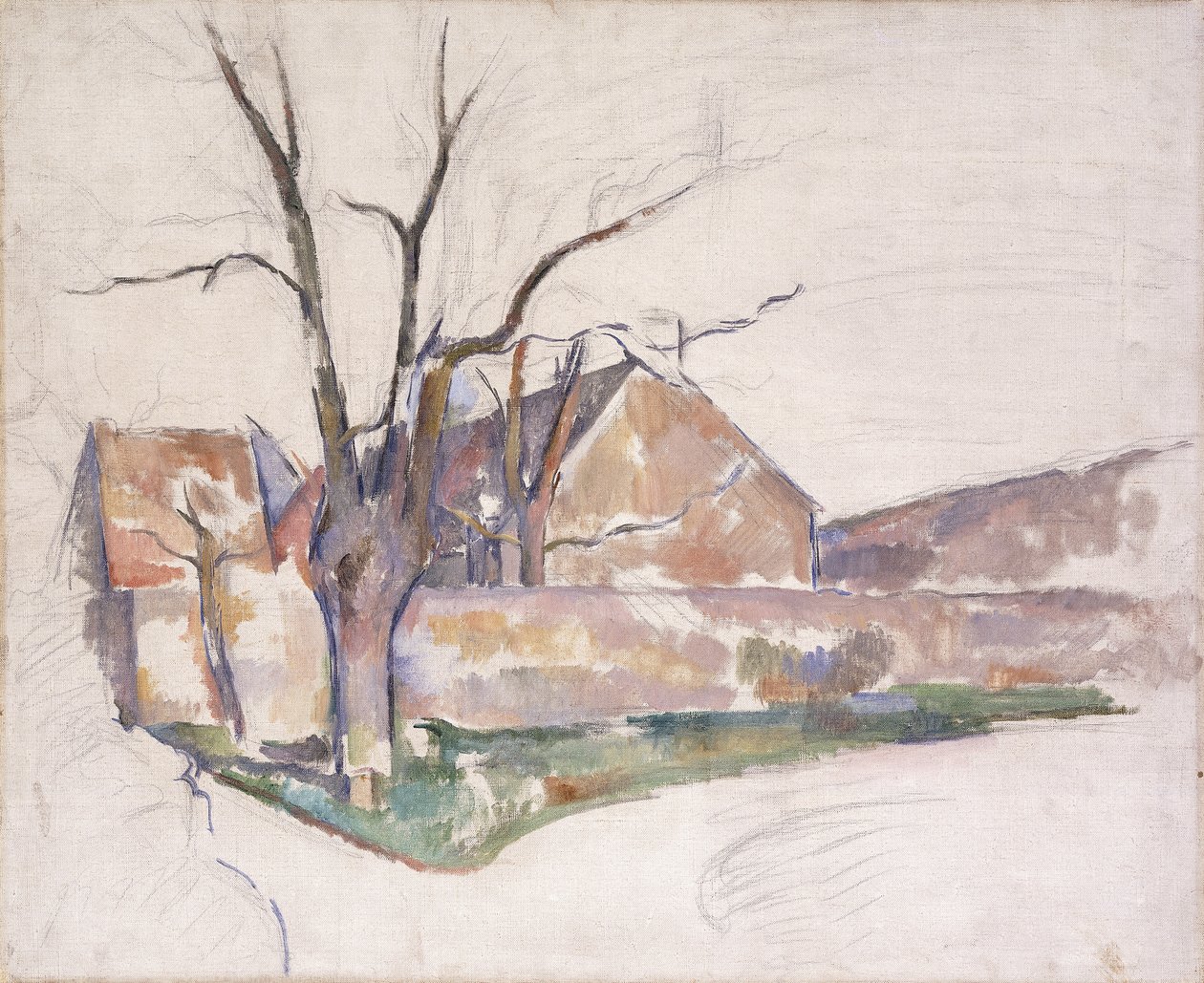 Paisagem do inverno, c.1885 de Paul Cézanne
