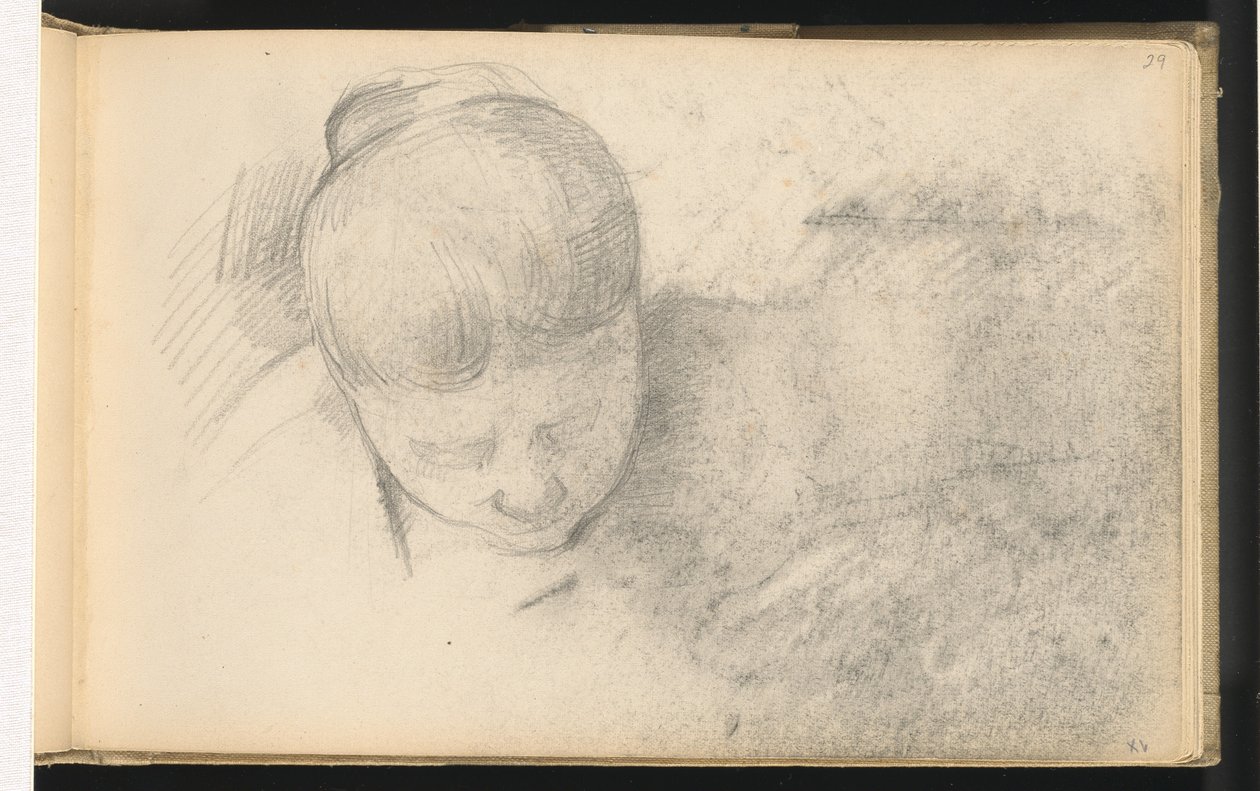 Mulher inclinada para a frente de Paul Cézanne