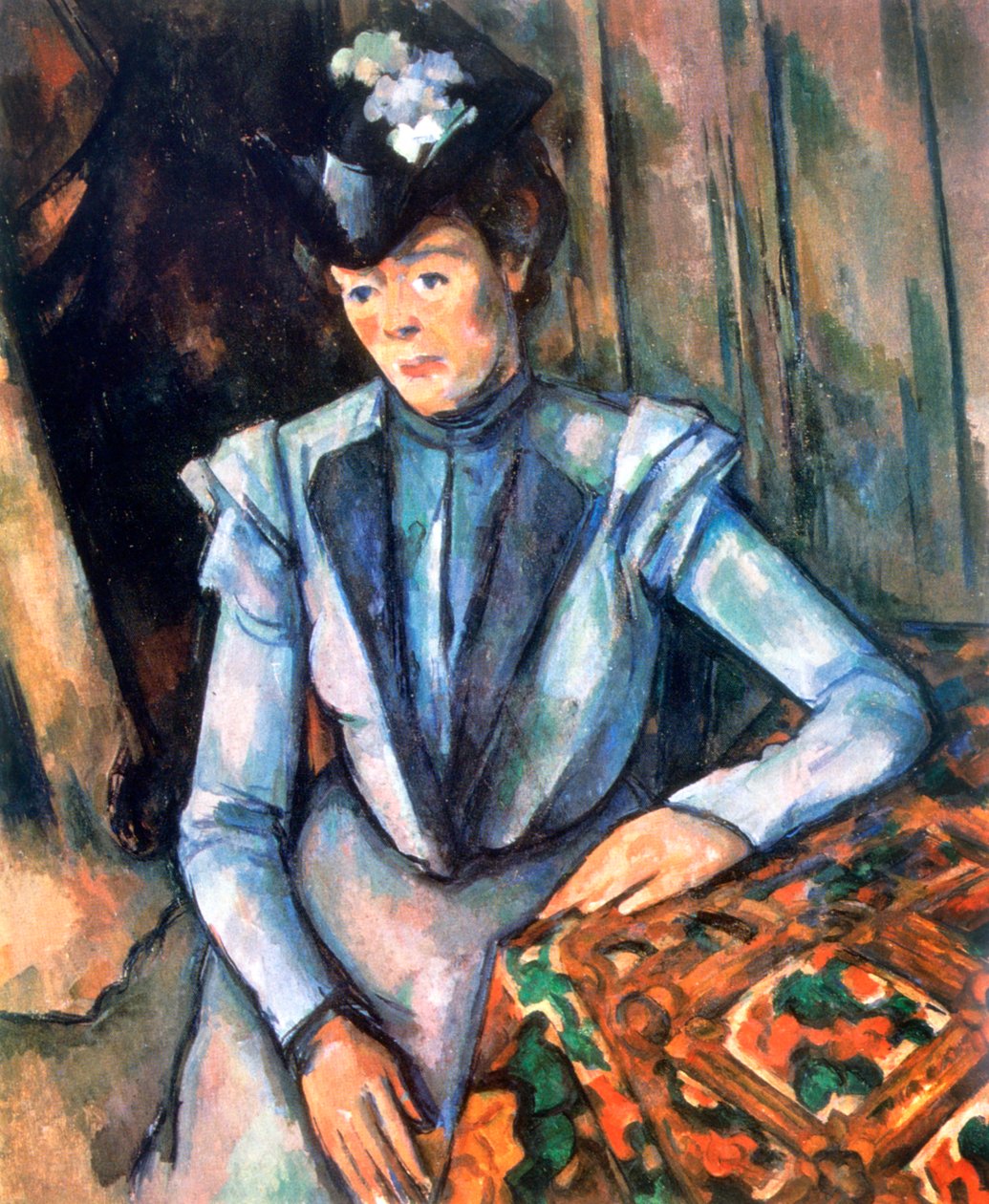 Mulher sentada em azul, 1902-1906 de Paul Cézanne
