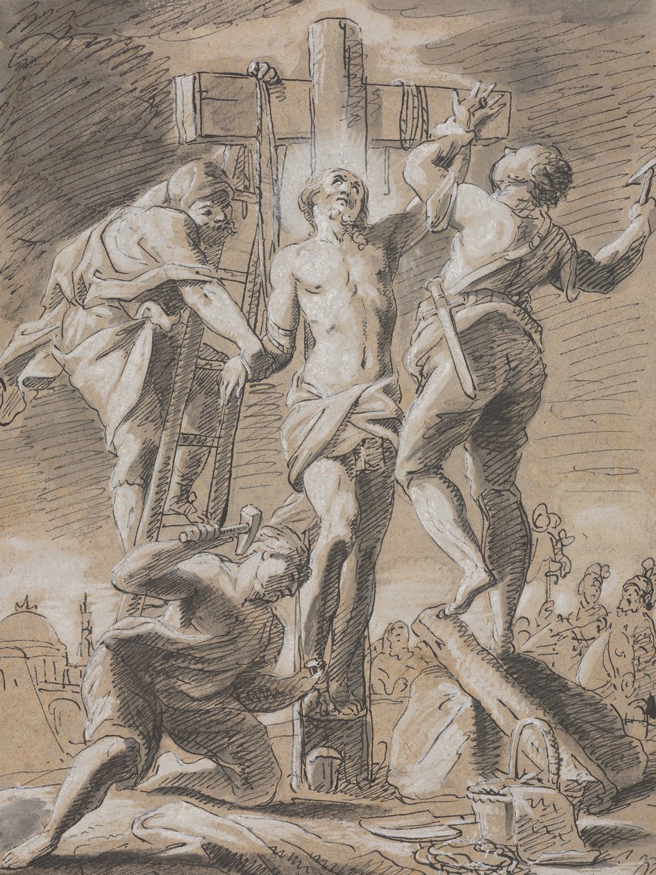 Cristo pregado na cruz, início do século XVIII. de Paul Decker the Younger