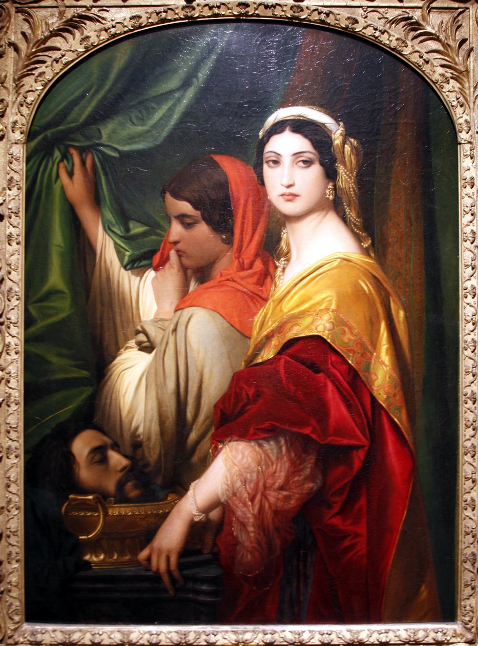 Herodias com a Cabeça de São João Batista - Paul Delaroche de Paul Delaroche