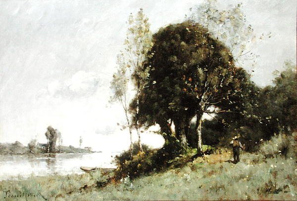 Isle on the Loire (óleo sobre tela) de Paul Desire Trouillebert