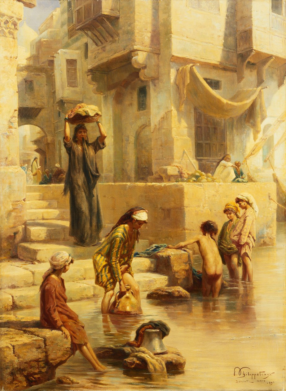 Os Banhistas, 1896 de Paul Dominique Philippoteaux