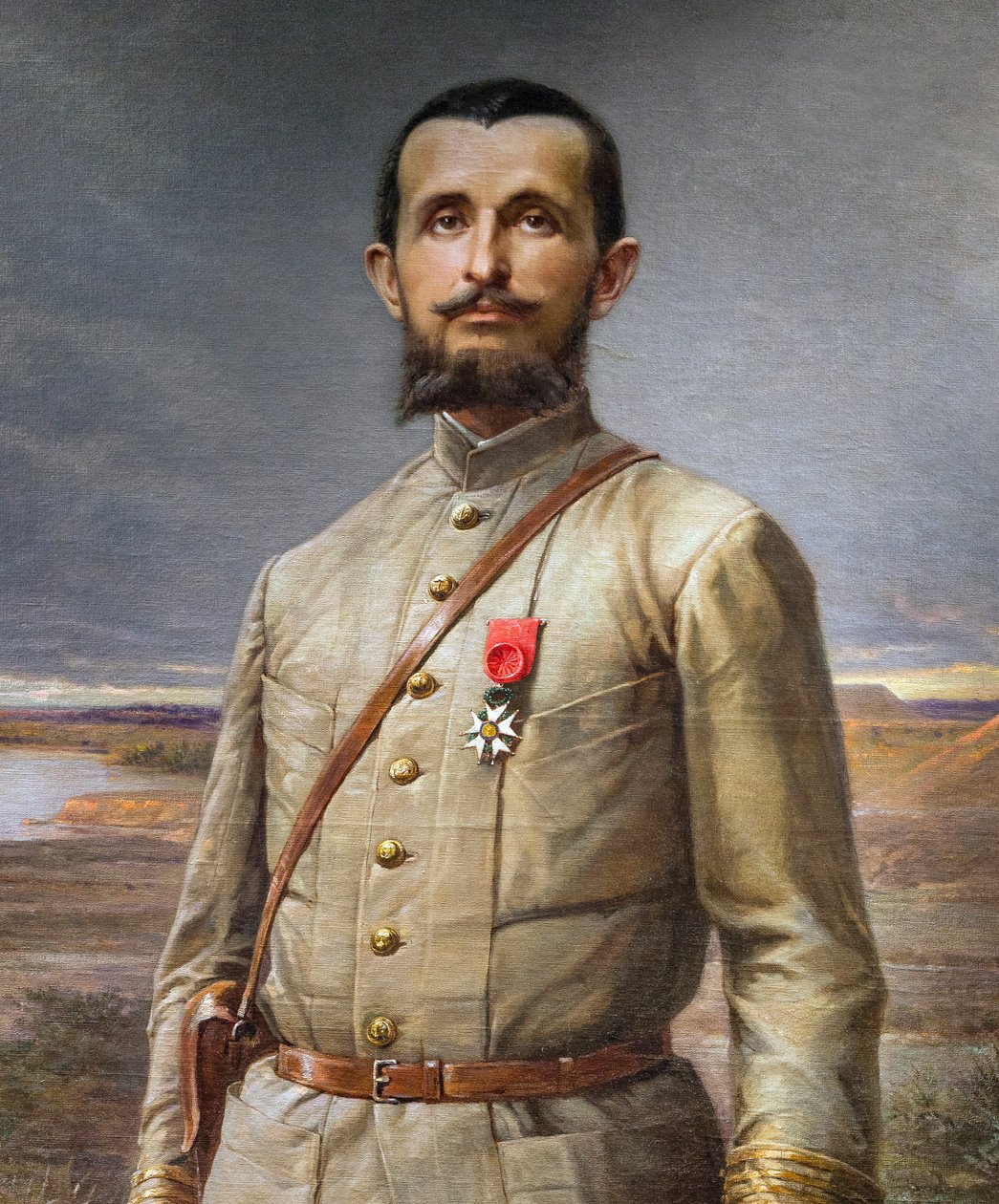 detalhe da pintura "Le commandant Marchand" (Jean Baptiste - Jean-Baptiste Marchand de Paul Dominique Philippoteaux