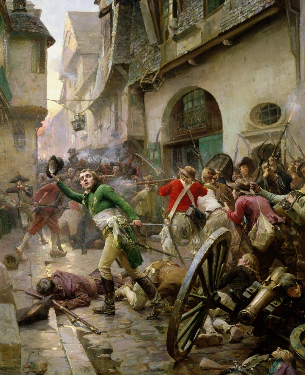 Henri de La Rochejaquelein (1772-94) na Batalha de Cholet, 17 de outubro de 1793 de Paul Émile Boutigny