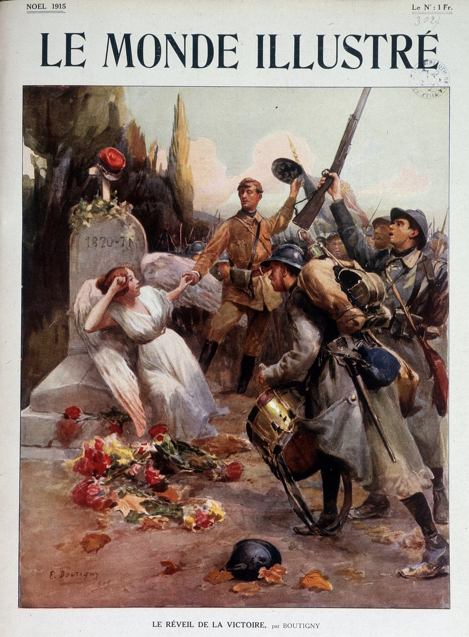 Le revival de la Victoire, pintura alegórica de Boutigny - em "Le Monde Illustré", noel 1915 de Paul Émile Boutigny