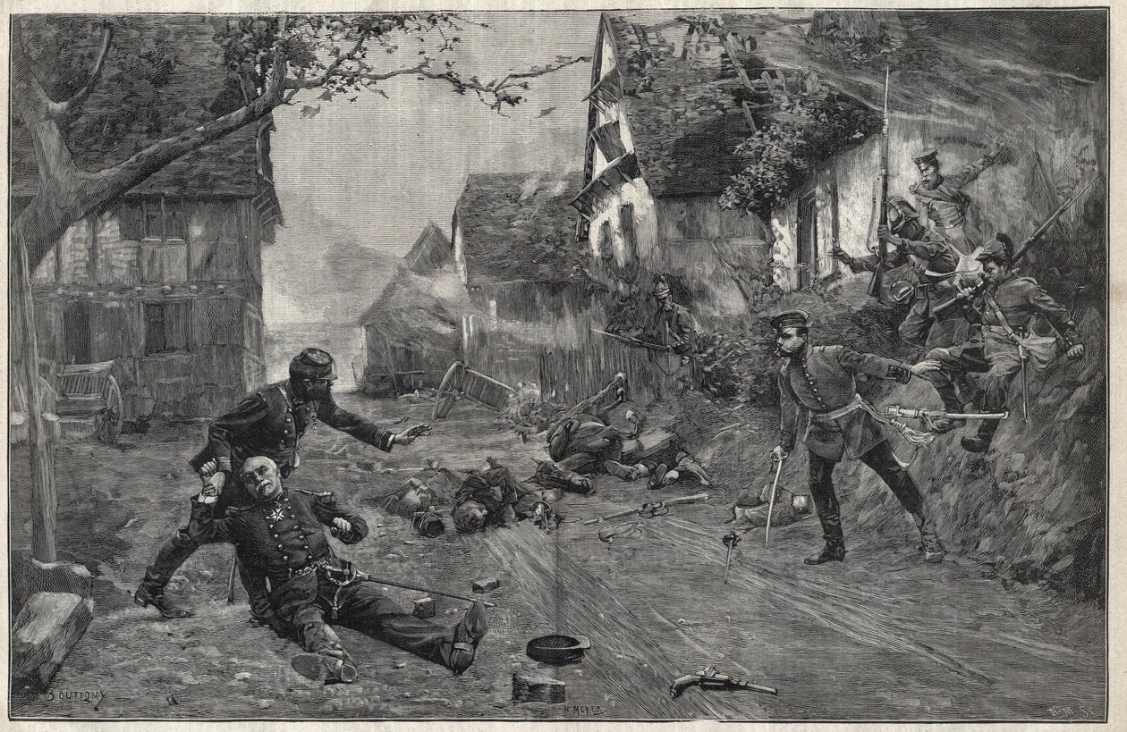Guerra de 1870-1871 - na Batalha de Woerth (ou Batalha de Froeschwiller Woerth, Froeschwiller-Woerth), 6 de agosto de Paul Émile Boutigny